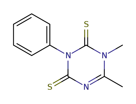 Molecular Structure of 64342-01-4 (1,3,5-Triazine-2,4(1H,3H)-dithione, 1,6-dimethyl-3-phenyl-)