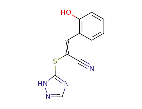 2-Propenenitrile, 3-(2-hydroxyphenyl)-2-(1H-1,2,4-triazol-3-ylthio)-