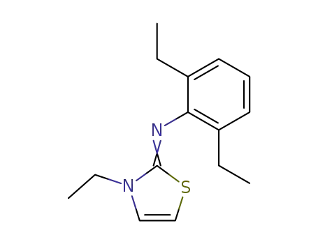 Molecular Structure of 61762-43-4 (Benzenamine, 2,6-diethyl-N-(3-ethyl-2(3H)-thiazolylidene)-)