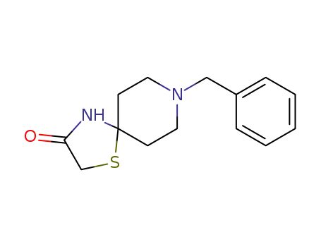 Molecular Structure of 32533-11-2 (8-Benzyl-1-thia-4,8-diazaspiro[4.5]decan-3-one)