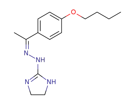 Molecular Structure of 61583-04-8 (Ethanone, 1-(4-butoxyphenyl)-, (4,5-dihydro-1H-imidazol-2-yl)hydrazone)