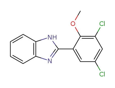 Molecular Structure of 62871-16-3 (1H-Benzimidazole, 2-(3,5-dichloro-2-methoxyphenyl)-)