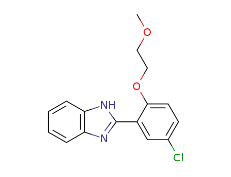 Molecular Structure of 62871-22-1 (1H-Benzimidazole, 2-[5-chloro-2-(2-methoxyethoxy)phenyl]-)