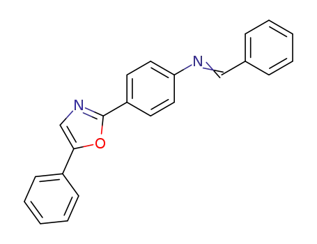Molecular Structure of 61125-37-9 (Benzenamine, N-(phenylmethylene)-4-(5-phenyl-2-oxazolyl)-)