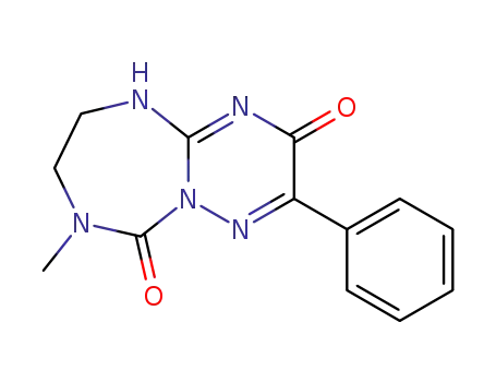 Molecular Structure of 63062-71-5 ([1,2,4]Triazino[3,2-b][1,3,5]triazepine-2,6-dione,
1,7,8,9-tetrahydro-7-methyl-3-phenyl-)