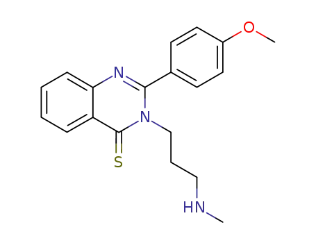 Molecular Structure of 62837-80-3 (4(3H)-Quinazolinethione,
2-(4-methoxyphenyl)-3-[3-(methylamino)propyl]-)