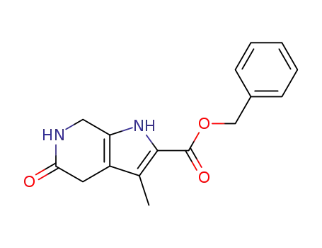 Molecular Structure of 62916-35-2 (1H-Pyrrolo[2,3-c]pyridine-2-carboxylic acid,
4,5,6,7-tetrahydro-3-methyl-5-oxo-, phenylmethyl ester)