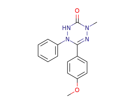 Molecular Structure of 62354-03-4 (1,2,4,5-Tetrazin-3(2H)-one,
1,4-dihydro-6-(4-methoxyphenyl)-4-methyl-1-phenyl-)