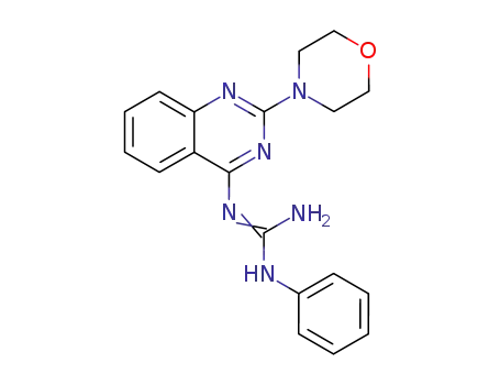 Molecular Structure of 65766-83-8 (Guanidine, N-[2-(4-morpholinyl)-4-quinazolinyl]-N'-phenyl-)