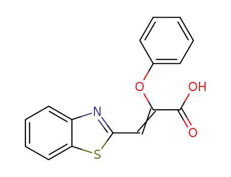 Molecular Structure of 19762-51-7 (2-Propenoic acid, 3-(2-benzothiazolyl)-2-phenoxy-)