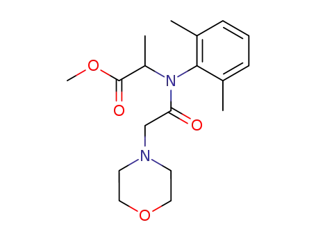 Molecular Structure of 63047-78-9 (Alanine, N-(2,6-dimethylphenyl)-N-(4-morpholinylacetyl)-, methyl ester)