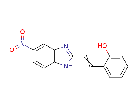 Molecular Structure of 74443-11-1 (Phenol, 2-[2-(5-nitro-1H-benzimidazol-2-yl)ethenyl]-)