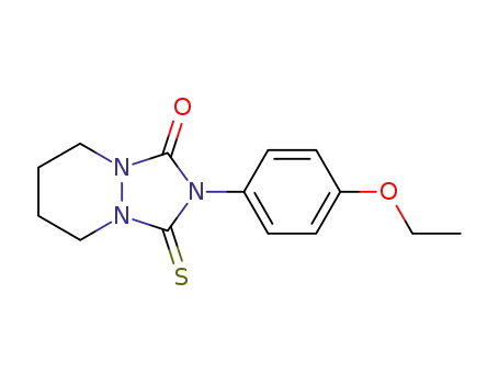 Molecular Structure of 58744-67-5 (1H-[1,2,4]Triazolo[1,2-a]pyridazin-1-one,
2-(4-ethoxyphenyl)hexahydro-3-thioxo-)