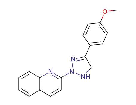 Molecular Structure of 62829-59-8 (Quinoline, 2-[1,5-dihydro-4-(4-methoxyphenyl)-2H-1,2,3-triazol-2-yl]-)