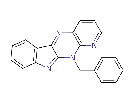 Molecular Structure of 53493-69-9 (11H-Pyrido[3',2':5,6]pyrazino[2,3-b]indole,11-(phenylmethyl)-)