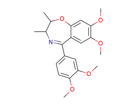 Molecular Structure of 62539-24-6 (1,4-Benzoxazepine,
5-(3,4-dimethoxyphenyl)-2,3-dihydro-7,8-dimethoxy-2,3-dimethyl-)