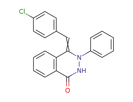 Molecular Structure of 62142-43-2 (1(2H)-Phthalazinone,
4-[(4-chlorophenyl)methylene]-3,4-dihydro-3-phenyl-)