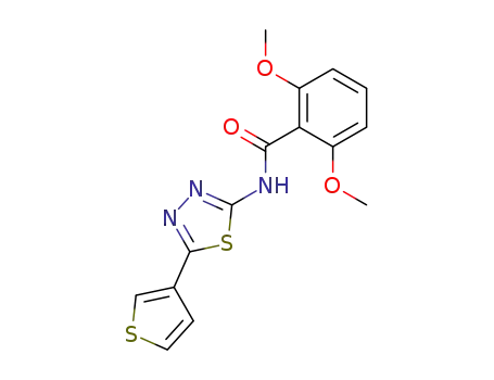 Molecular Structure of 64406-20-8 (Benzamide, 2,6-dimethoxy-N-[5-(3-thienyl)-1,3,4-thiadiazol-2-yl]-)
