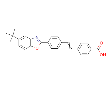 Benzoic acid, 4-[2-[4-[5-(1,1-dimethylethyl)-2-benzoxazolyl]phenyl]ethenyl]-