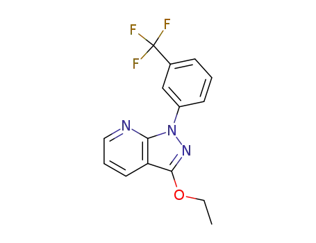 Molecular Structure of 34580-75-1 (3-Ethoxy-1-(α,α,α-trifluoro-m-tolyl)-1H-pyrazolo[3,4-b]pyridine)