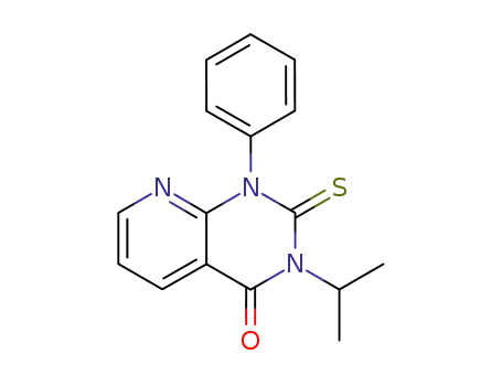 Molecular Structure of 59564-91-9 (Pyrido[2,3-d]pyrimidin-4(1H)-one,
2,3-dihydro-3-(1-methylethyl)-1-phenyl-2-thioxo-)