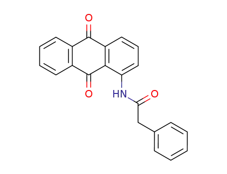 Molecular Structure of 65796-96-5 (Benzeneacetamide, N-(9,10-dihydro-9,10-dioxo-1-anthracenyl)-)