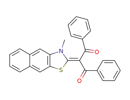 Molecular Structure of 21564-15-8 (1,3-Propanedione,
2-(3-methylnaphtho[2,3-d]thiazol-2(3H)-ylidene)-1,3-diphenyl-)