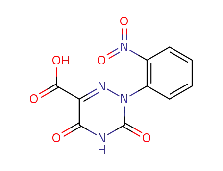 Molecular Structure of 63712-93-6 (1,2,4-Triazine-6-carboxylic acid,
2,3,4,5-tetrahydro-2-(2-nitrophenyl)-3,5-dioxo-)