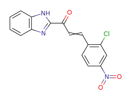 Molecular Structure of 62306-37-0 (2-Propen-1-one, 1-(1H-benzimidazol-2-yl)-3-(2-chloro-4-nitrophenyl)-)
