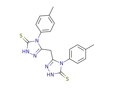 Molecular Structure of 21776-80-7 (3H-1,2,4-Triazole-3-thione,
5,5'-methylenebis[2,4-dihydro-4-(4-methylphenyl)-)