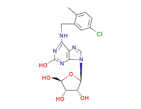 Molecular Structure of 62223-39-6 (Adenosine, N-[(5-chloro-2-methylphenyl)methyl]-1,2-dihydro-2-oxo-)