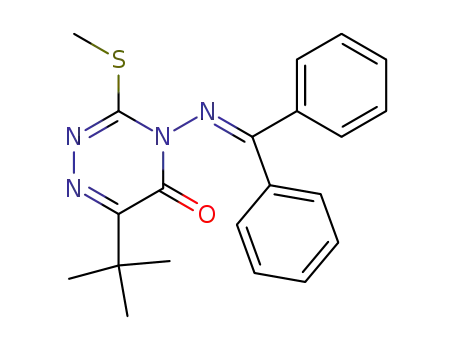 1,2,4-Triazin-5(4H)-one,
6-(1,1-dimethylethyl)-4-[(diphenylmethylene)amino]-3-(methylthio)-