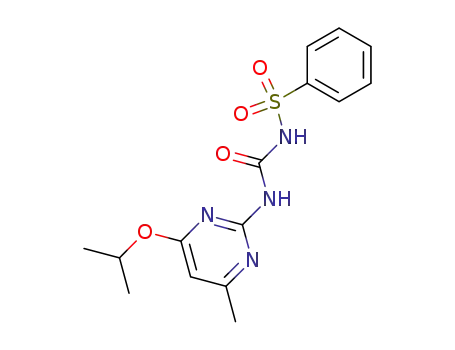 Molecular Structure of 64902-15-4 (Benzenesulfonamide,
N-[[[4-methyl-6-(1-methylethoxy)-2-pyrimidinyl]amino]carbonyl]-)