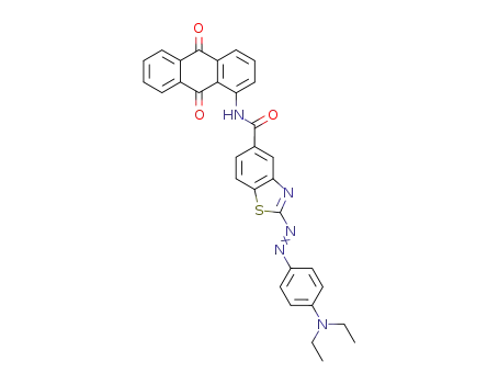 Molecular Structure of 65475-00-5 (5-Benzothiazolecarboxamide,
2-[[4-(diethylamino)phenyl]azo]-N-(9,10-dihydro-9,10-dioxo-1-anthracen
yl)-)