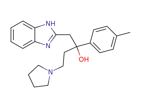 Molecular Structure of 63433-12-5 (1H-Benzimidazole-2-ethanol,
a-(4-methylphenyl)-a-[2-(1-pyrrolidinyl)ethyl]-)