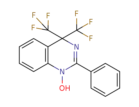 Molecular Structure of 62457-67-4 (Quinazoline, 1,4-dihydro-1-hydroxy-2-phenyl-4,4-bis(trifluoromethyl)-)