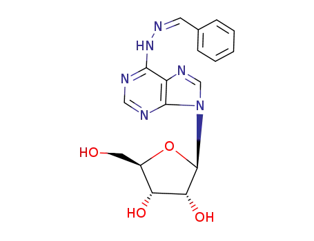Molecular Structure of 38707-68-5 (Inosine, (phenylmethylene)hydrazone)