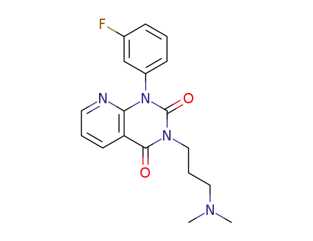 Molecular Structure of 51701-86-1 (Pyrido[2,3-d]pyrimidine-2,4(1H,3H)-dione,
3-[3-(dimethylamino)propyl]-1-(3-fluorophenyl)-)