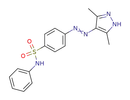 Molecular Structure of 906-43-4 (Benzenesulfonamide, 4-[(3,5-dimethyl-1H-pyrazol-4-yl)azo]-N-phenyl-)