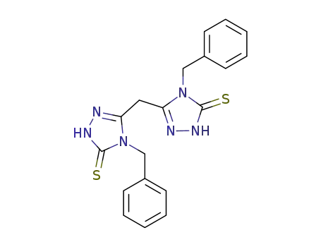 Molecular Structure of 62575-53-5 (3H-1,2,4-Triazole-3-thione,
5,5'-methylenebis[2,4-dihydro-4-(phenylmethyl)-)