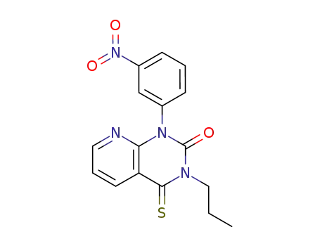 Molecular Structure of 62831-50-9 (Pyrido[2,3-d]pyrimidin-2(1H)-one,
3,4-dihydro-1-(3-nitrophenyl)-3-propyl-4-thioxo-)