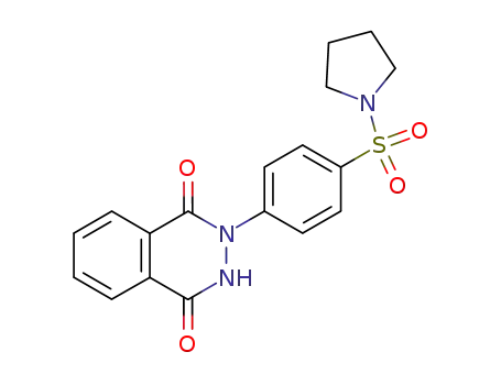 Molecular Structure of 63237-05-8 (Pyrrolidine,
1-[[4-(3,4-dihydro-1,4-dioxo-2(1H)-phthalazinyl)phenyl]sulfonyl]-)
