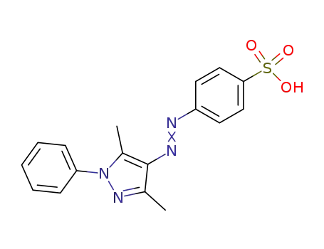 Molecular Structure of 62383-61-3 (Benzenesulfonic acid, 4-[(3,5-dimethyl-1-phenyl-1H-pyrazol-4-yl)azo]-)