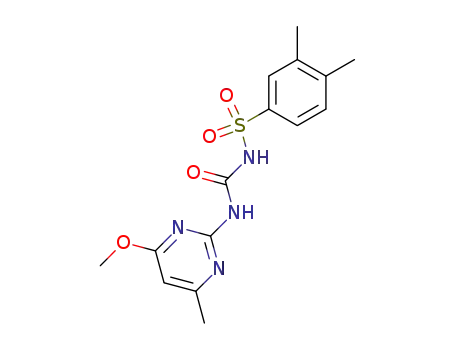 Molecular Structure of 64901-31-1 (Benzenesulfonamide,
N-[[(4-methoxy-6-methyl-2-pyrimidinyl)amino]carbonyl]-3,4-dimethyl-)