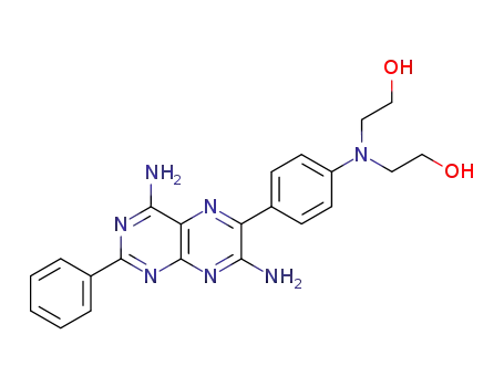 Molecular Structure of 2853-83-0 (Ethanol,2,2'-[[4-(4,7-diamino-2-phenyl-6-pteridinyl)phenyl]imino]bis- (9CI))