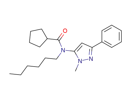 Cyclopentanecarboxamide,
N-hexyl-N-(1-methyl-3-phenyl-1H-pyrazol-5-yl)-