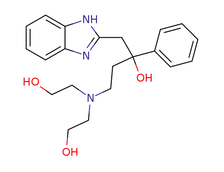 Molecular Structure of 63433-21-6 (1H-Benzimidazole-2-ethanol,
a-[2-[bis(2-hydroxyethyl)amino]ethyl]-a-phenyl-)