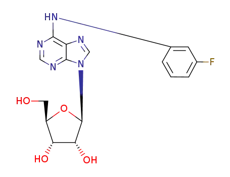 Molecular Structure of 29204-64-6 (Adenosine, N-(3-fluorophenyl)-)