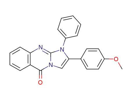 Molecular Structure of 62481-24-7 (Imidazo[2,1-b]quinazolin-5(1H)-one, 2-(4-methoxyphenyl)-1-phenyl-)