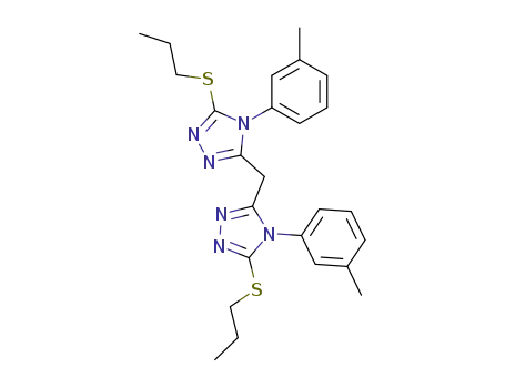 Molecular Structure of 62575-64-8 (4H-1,2,4-Triazole, 3,3'-methylenebis[4-(3-methylphenyl)-5-(propylthio)-)